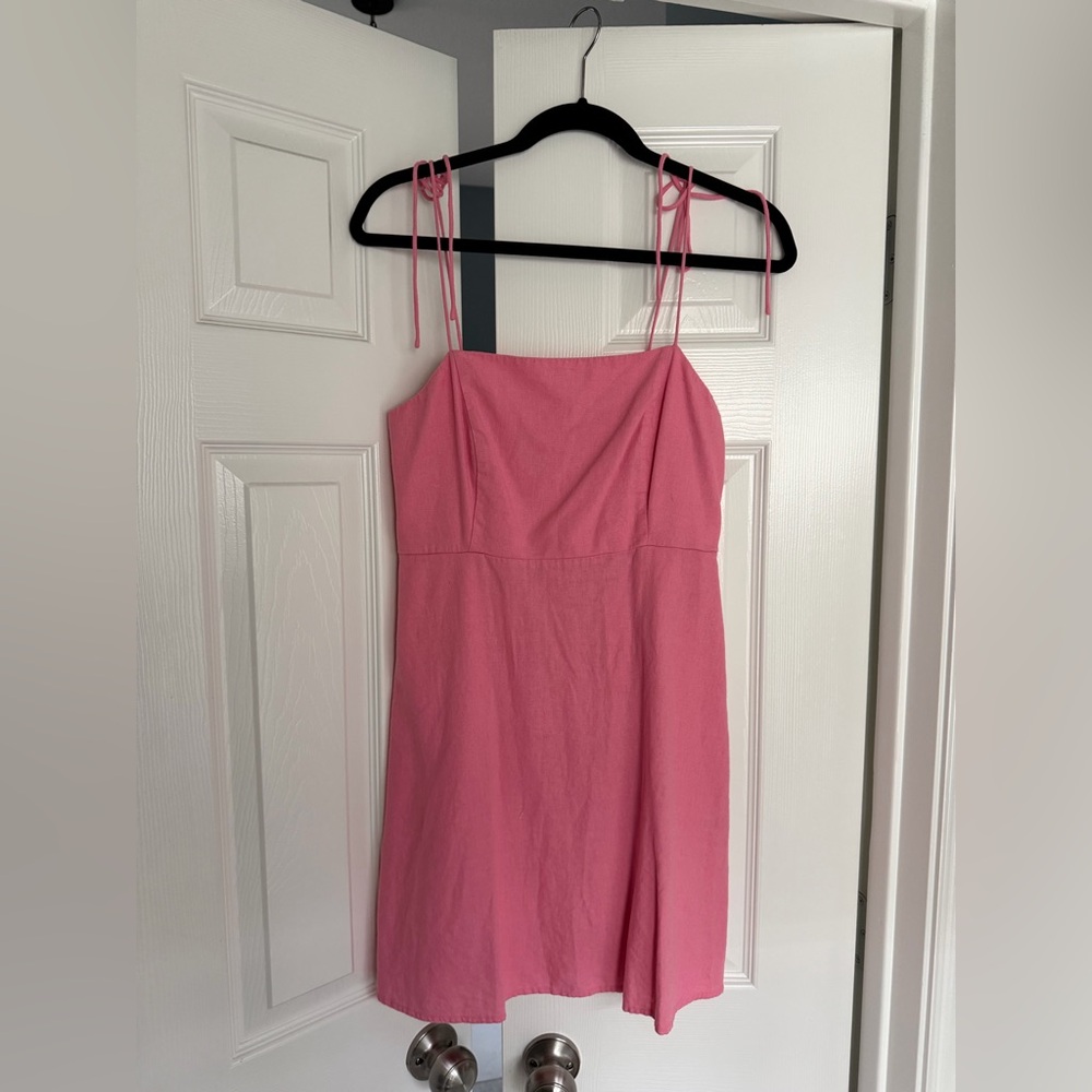 Pink Linen Sundress
